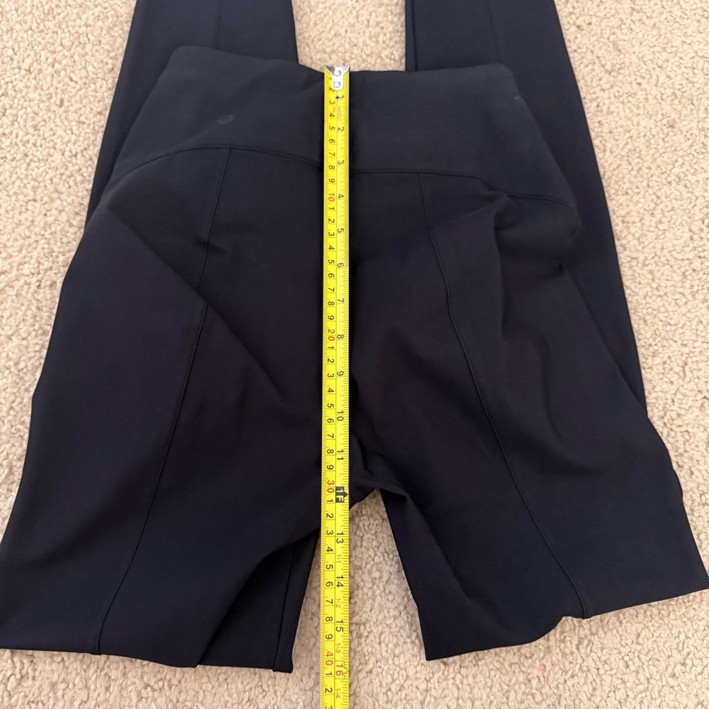 Lululemon Black High Rise Pants Women’s Size 2 Slim Fit Stretch Work Yoga Pants - Picture 8 of 9